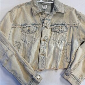 BDG distressed crop Jean jacket Light Wash Urban Outfitters sz Small